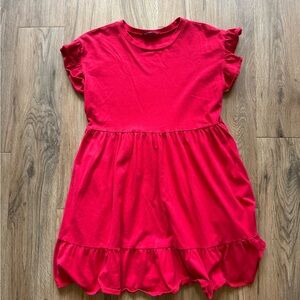 Red Ruffled Dress